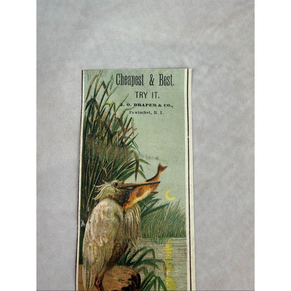 Antique Die Cut Trade Card Pawtucket, RI Pelican 1800s Ephemera - Picture 3 of 5